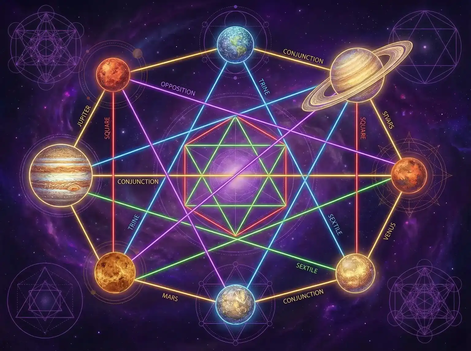 行星相位解读 - 爱萝莉 | 占星学进阶